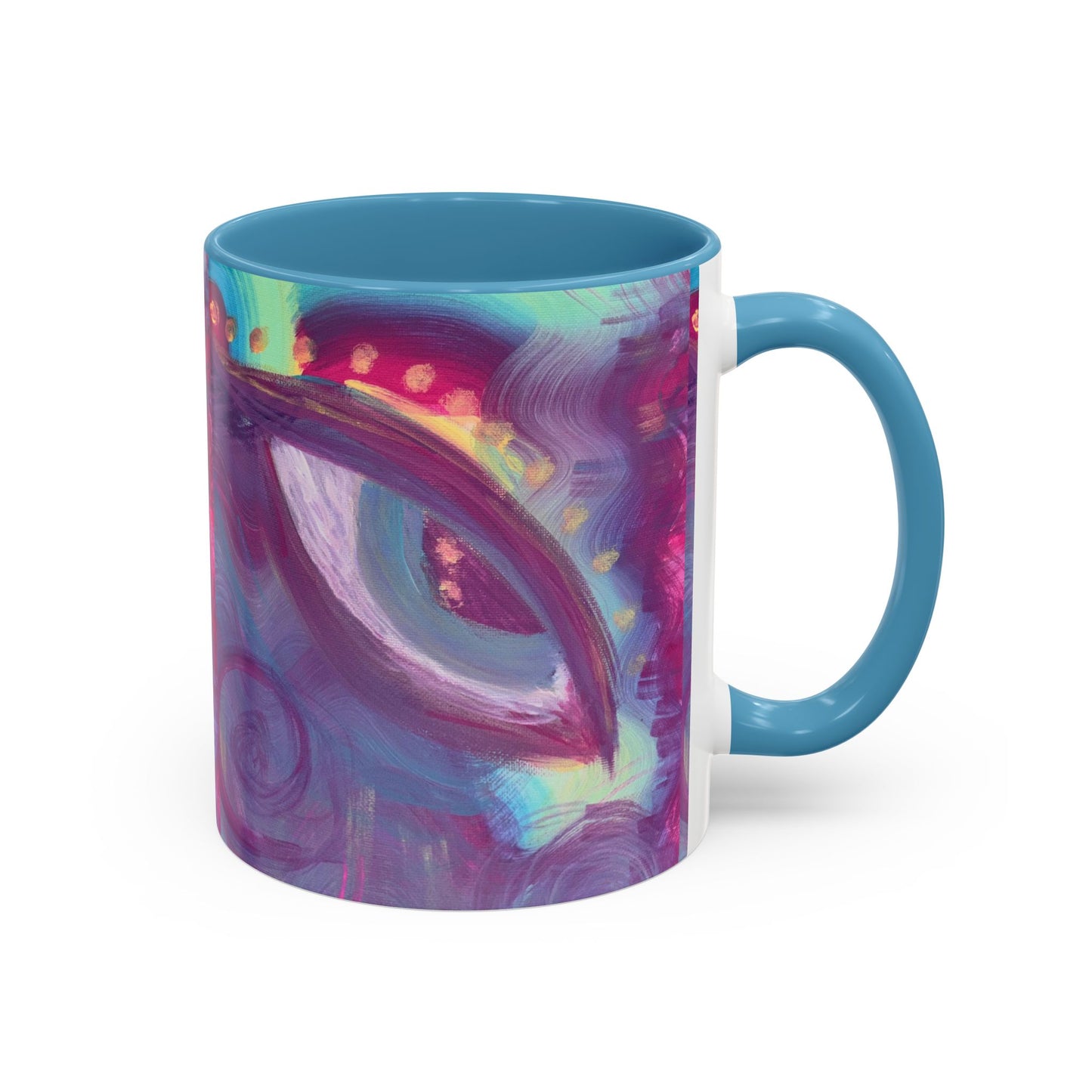 Vibrant Rainbow Accent Coffee Mug - 11oz & 15oz