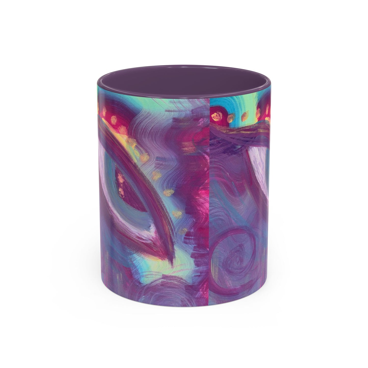 Vibrant Rainbow Accent Coffee Mug - 11oz & 15oz