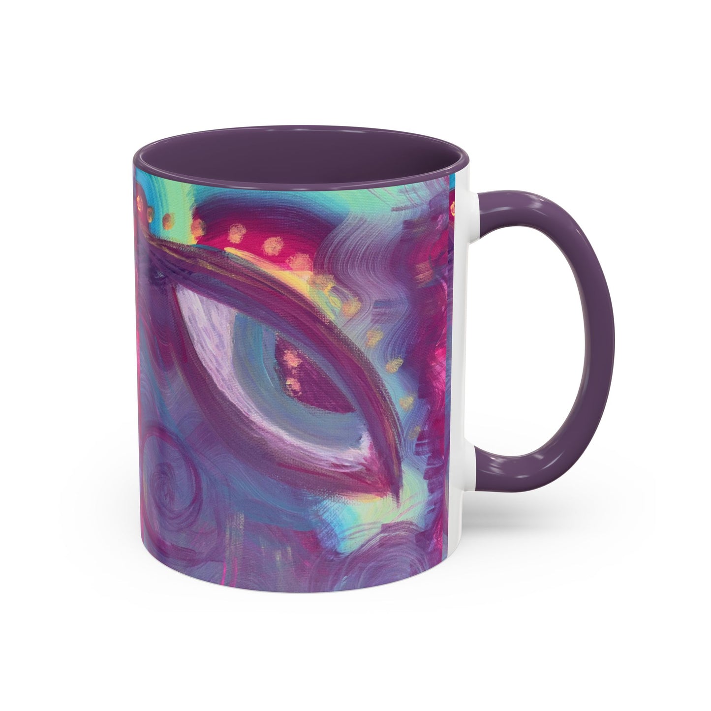 Vibrant Rainbow Accent Coffee Mug - 11oz & 15oz