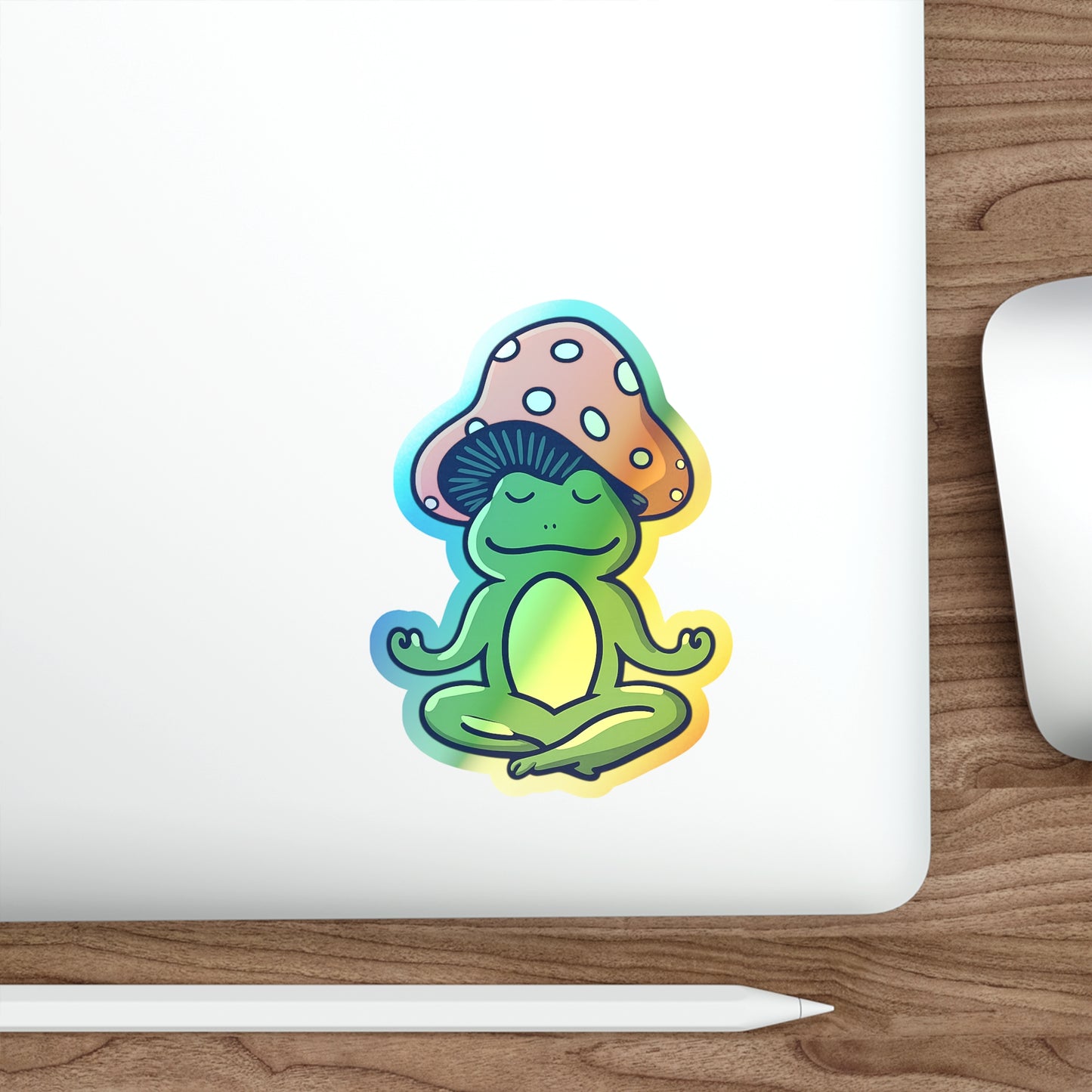 Howi the Meditating Frog - Holo Vinyl Sticker