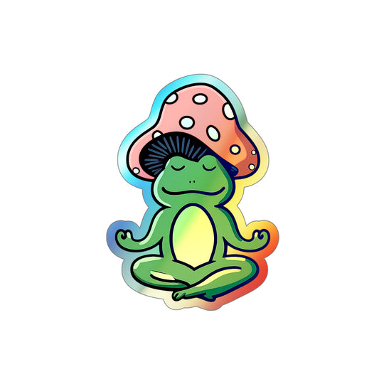 Howi the Meditating Frog - Holo Vinyl Sticker