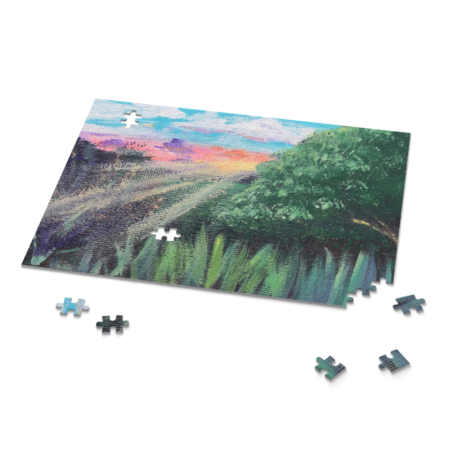 Serene Landscape Puzzle - 120/252/500 Pieces - Nature Themed Home Activity