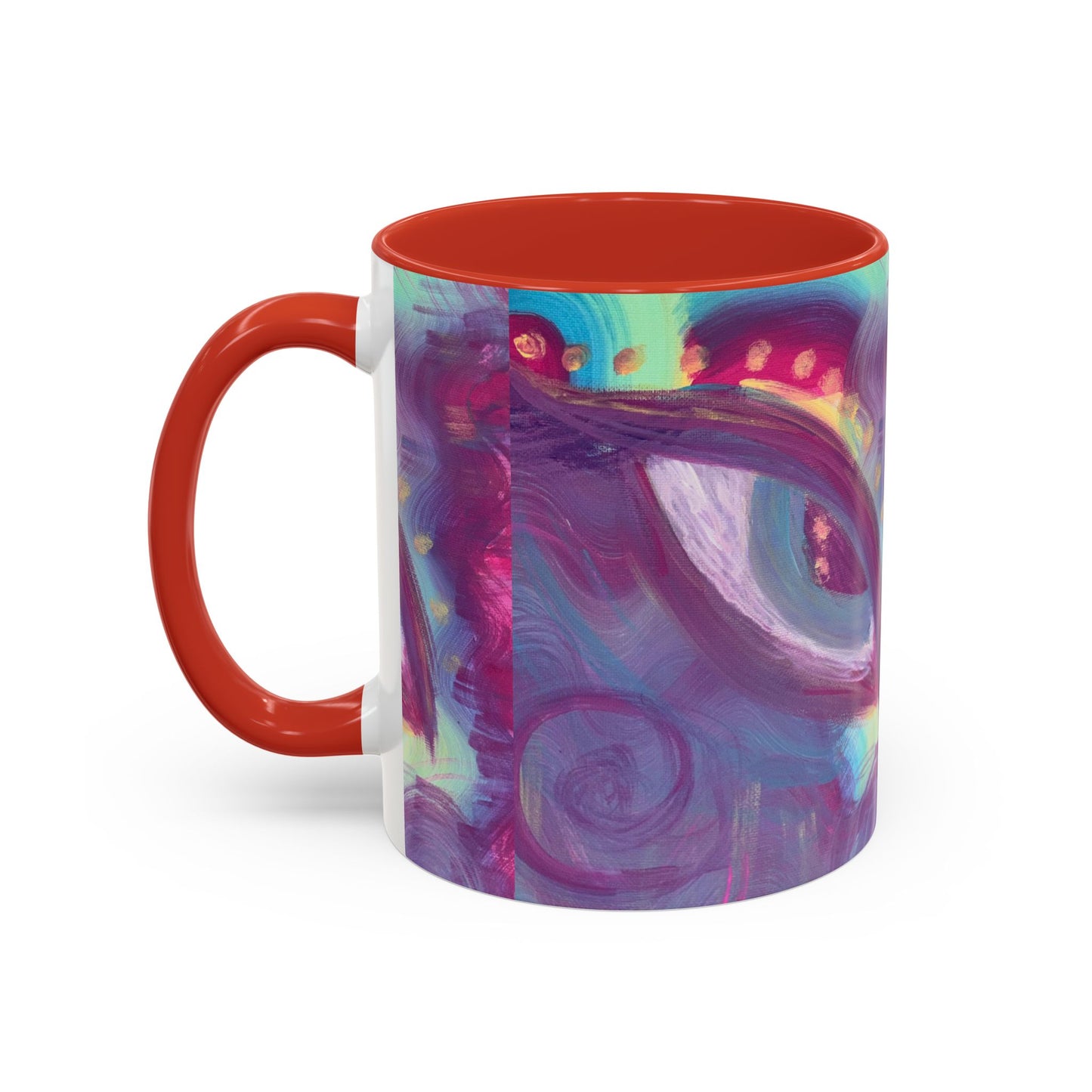 Vibrant Rainbow Accent Coffee Mug - 11oz & 15oz