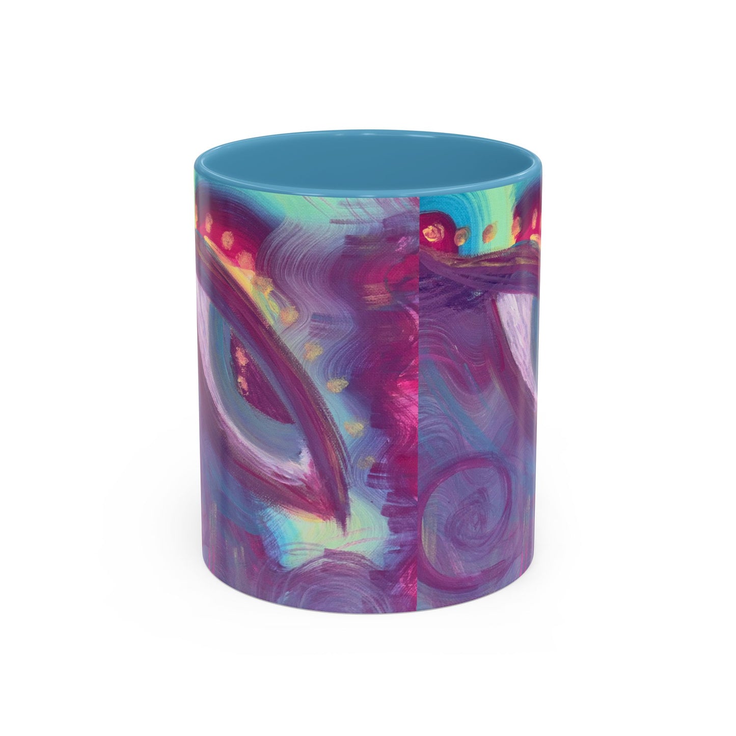 Vibrant Rainbow Accent Coffee Mug - 11oz & 15oz