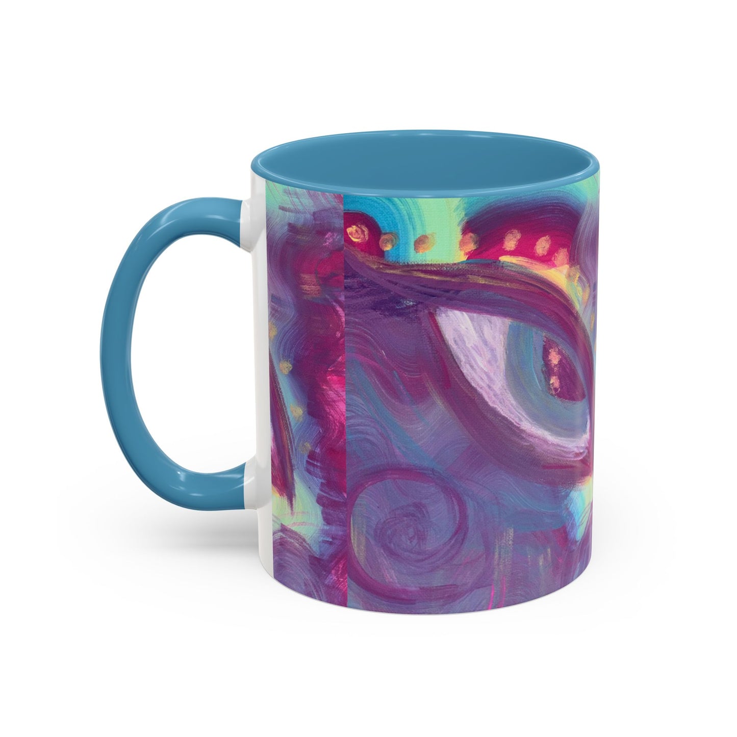 Vibrant Rainbow Accent Coffee Mug - 11oz & 15oz