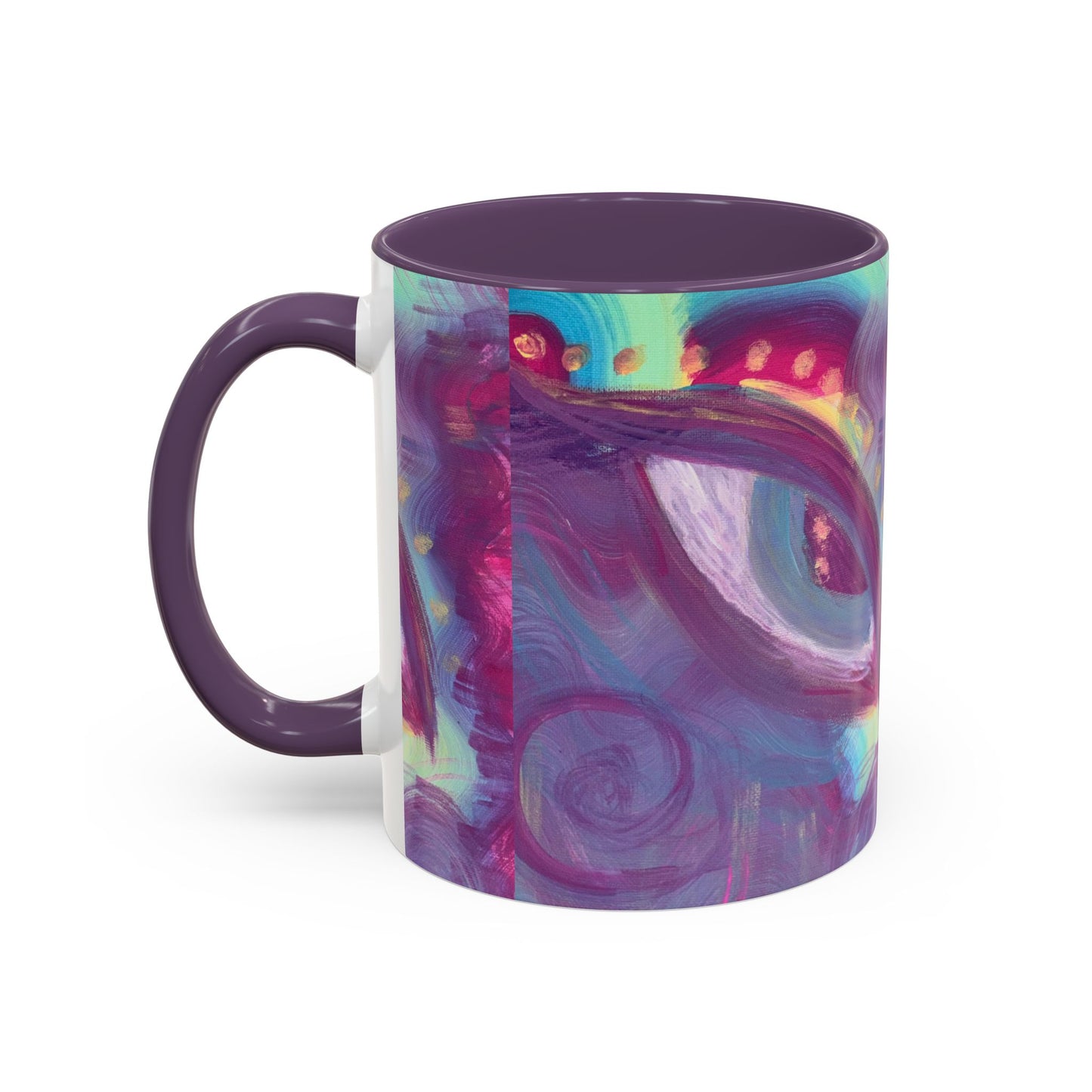 Vibrant Rainbow Accent Coffee Mug - 11oz & 15oz