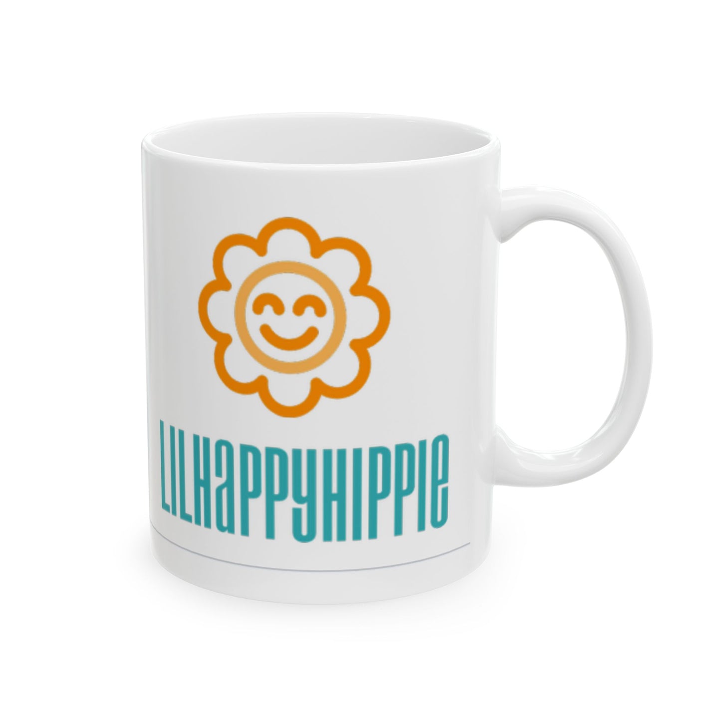 LilHappyHippie logo Ceramic Mug - 11 & 15oz - Perfect Gift for Nature Lovers
