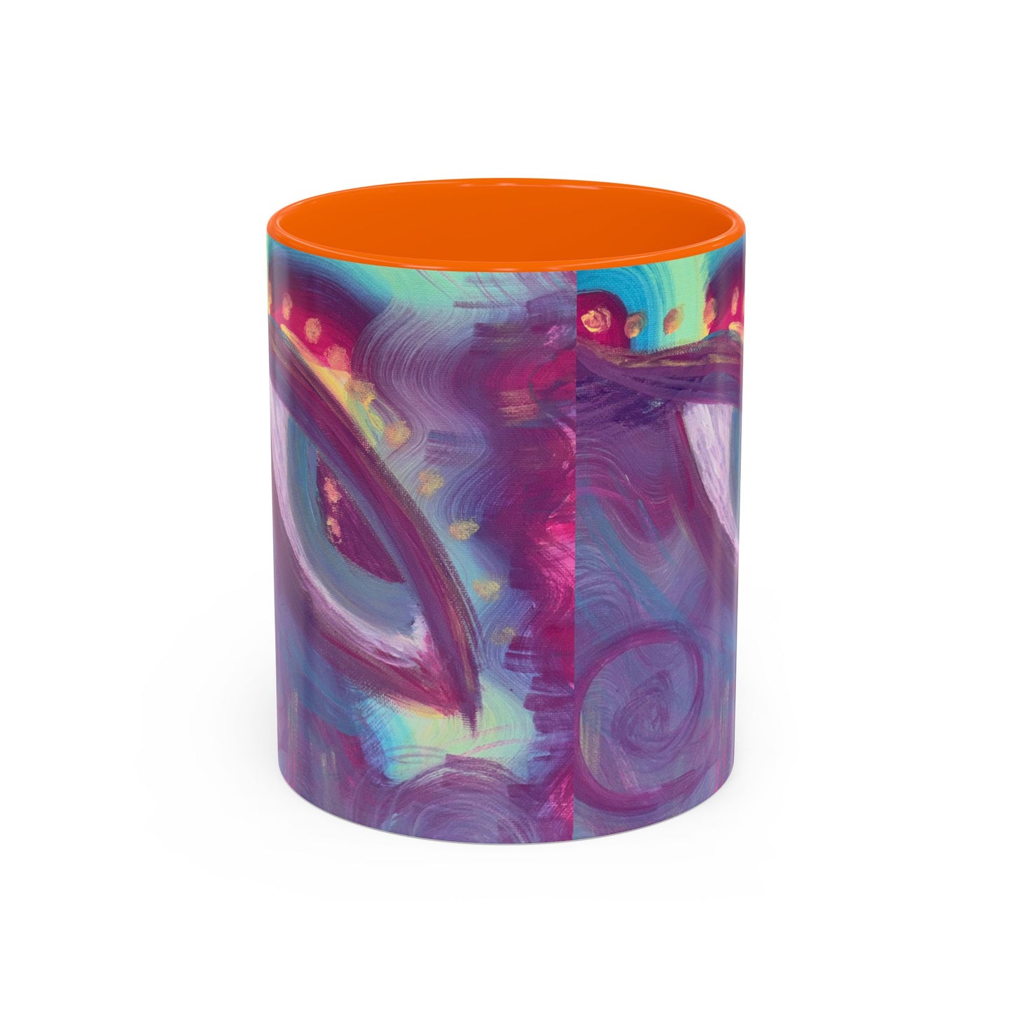 Vibrant Rainbow Accent Coffee Mug - 11oz & 15oz