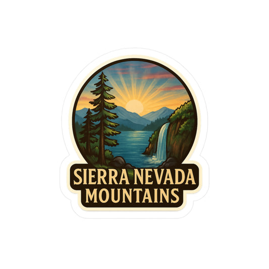 Sierra Nevada Mountains Vinyl Decal