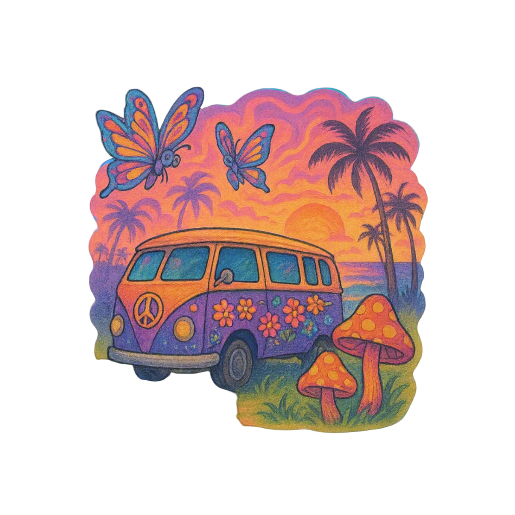 Hippie Bus – Sunset Dreams Sticker