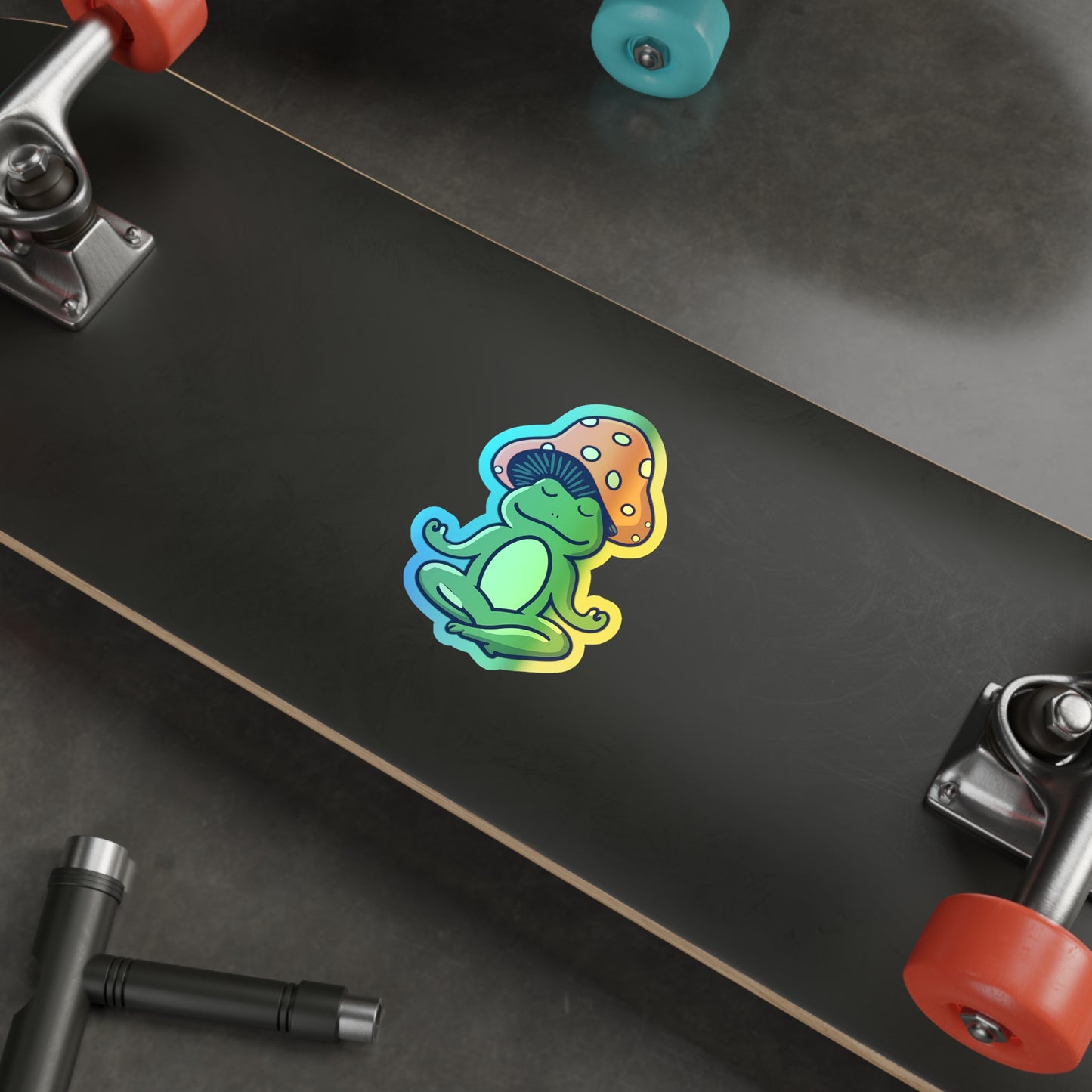 Howi the Meditating Frog - Holo Vinyl Sticker