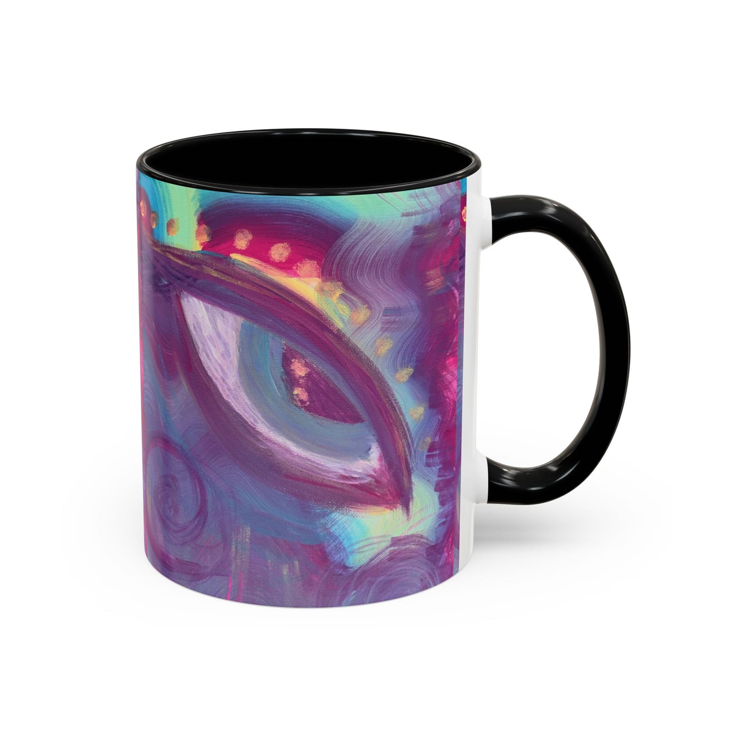 Vibrant Rainbow Accent Coffee Mug - 11oz & 15oz