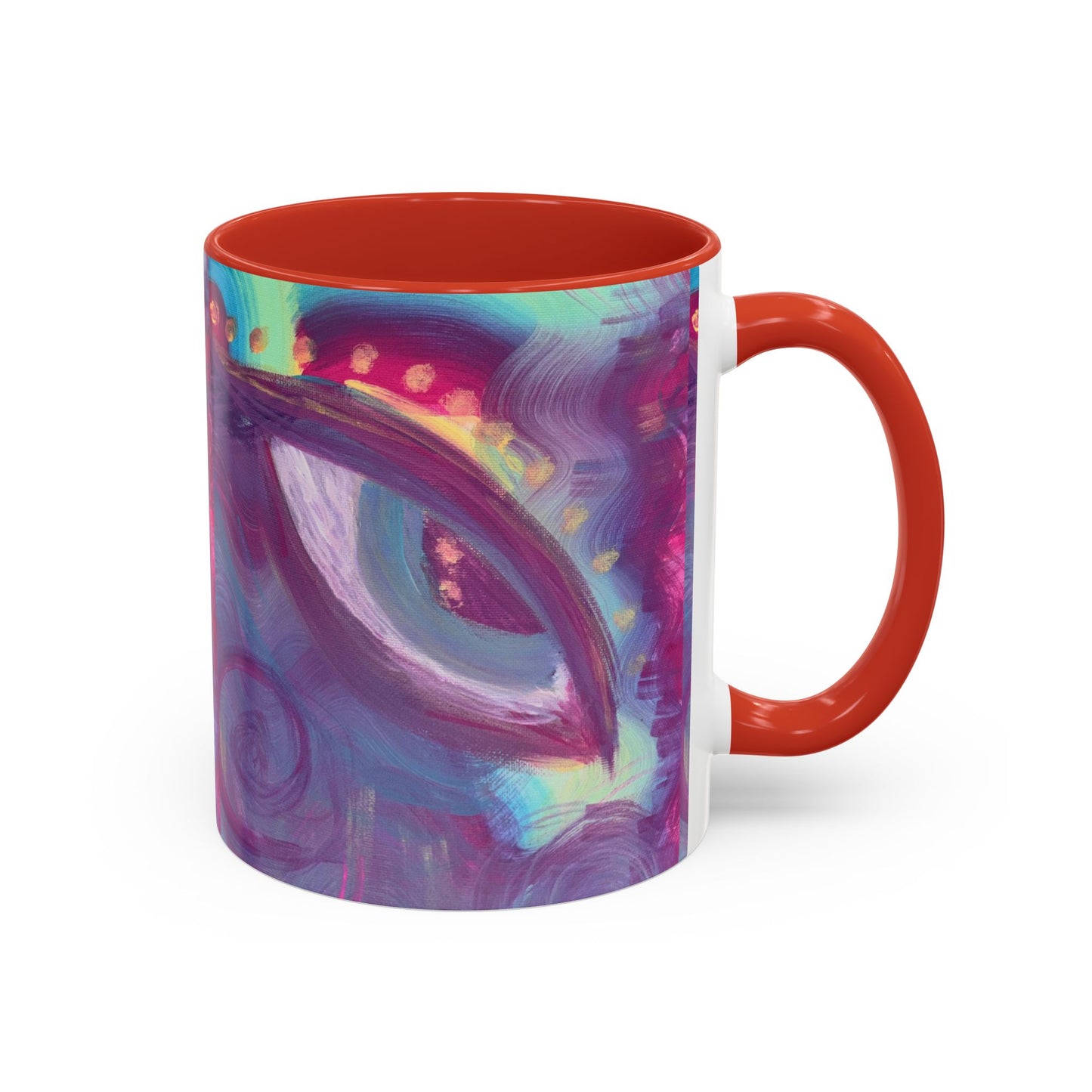 Vibrant Rainbow Accent Coffee Mug - 11oz & 15oz