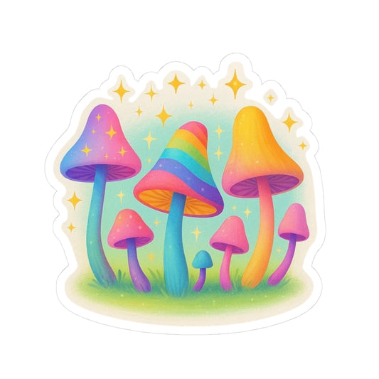 Colorful Mushroom Sticker