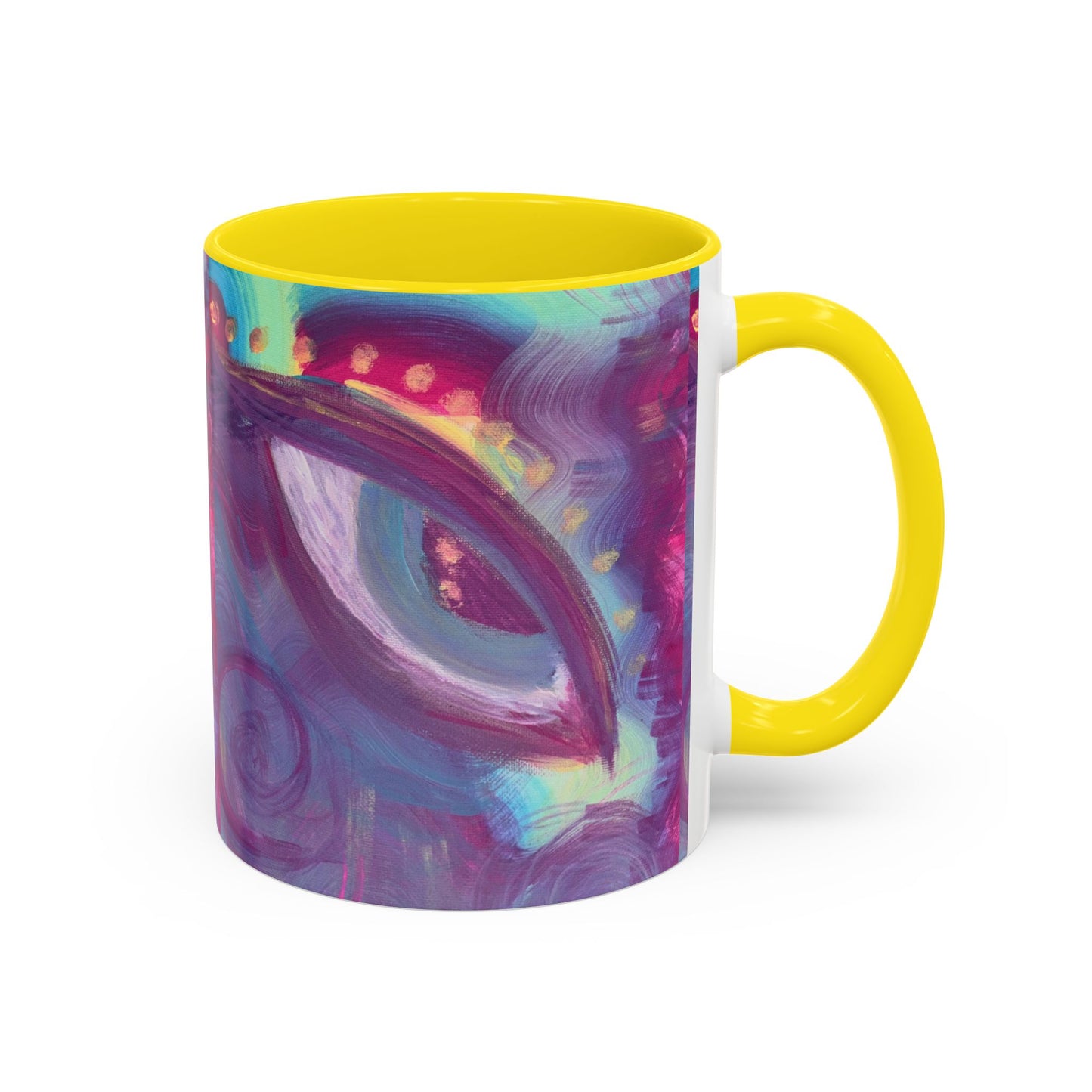 Vibrant Rainbow Accent Coffee Mug - 11oz & 15oz
