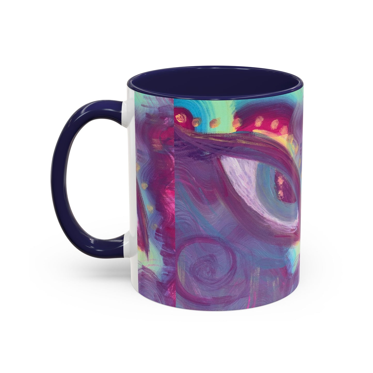 Vibrant Rainbow Accent Coffee Mug - 11oz & 15oz