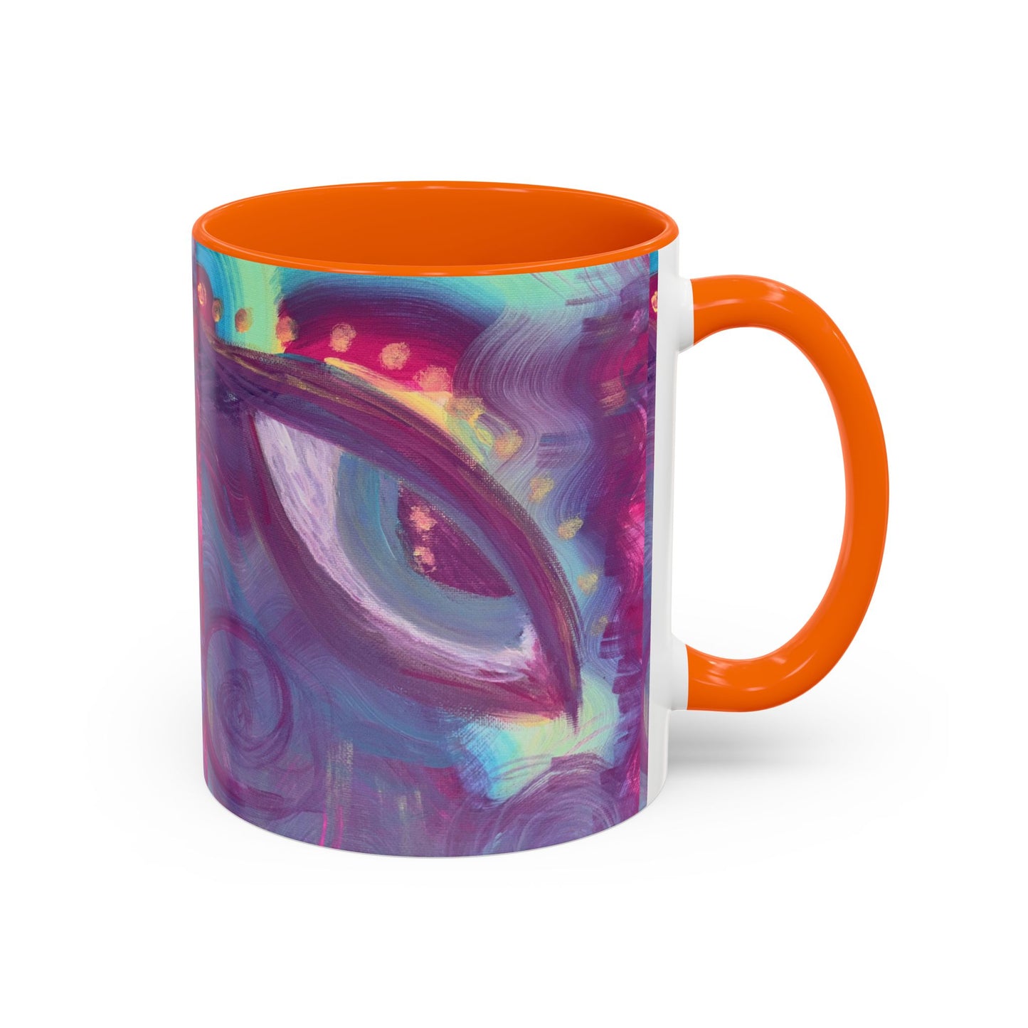 Vibrant Rainbow Accent Coffee Mug - 11oz & 15oz