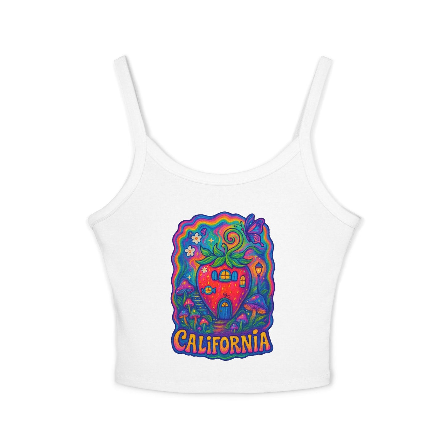 California Strawberry Cottage Tank