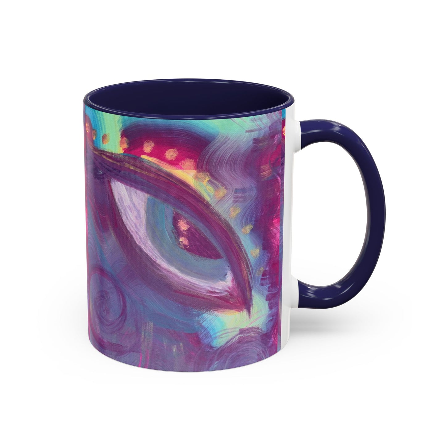 Vibrant Rainbow Accent Coffee Mug - 11oz & 15oz