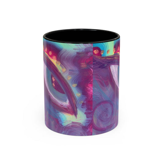 Vibrant Rainbow Accent Coffee Mug - 11oz & 15oz