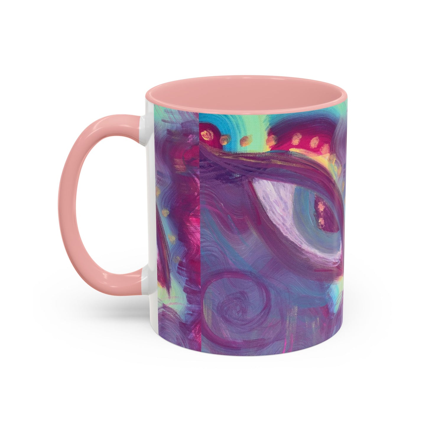 Vibrant Rainbow Accent Coffee Mug - 11oz & 15oz