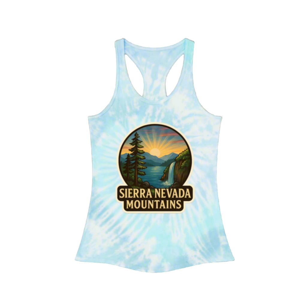 Sierra Nevada Mountains Tie Dye Tank