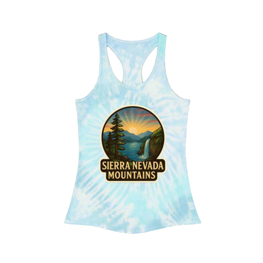 Sierra Nevada Mountains Tie Dye Tank