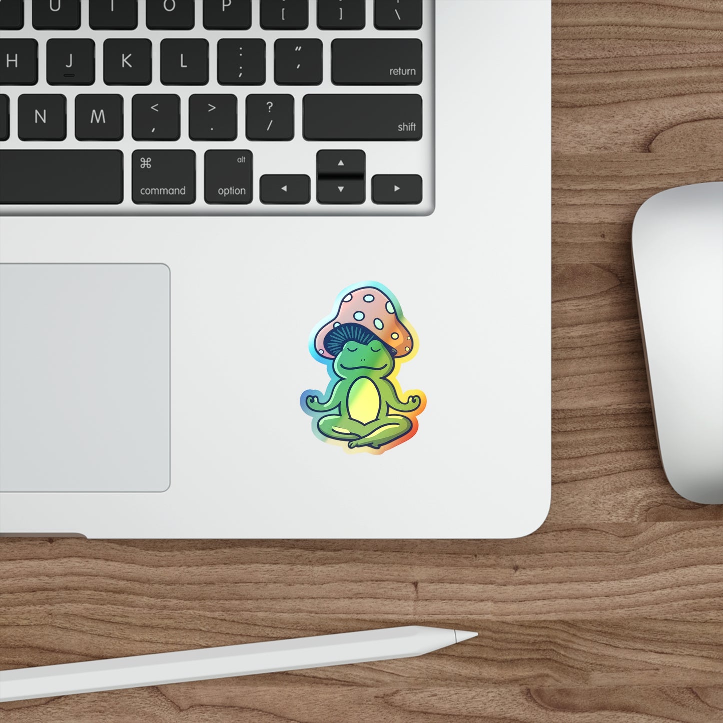 Howi the Meditating Frog - Holo Vinyl Sticker