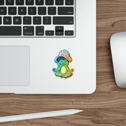 Howi the Meditating Frog - Holo Vinyl Sticker
