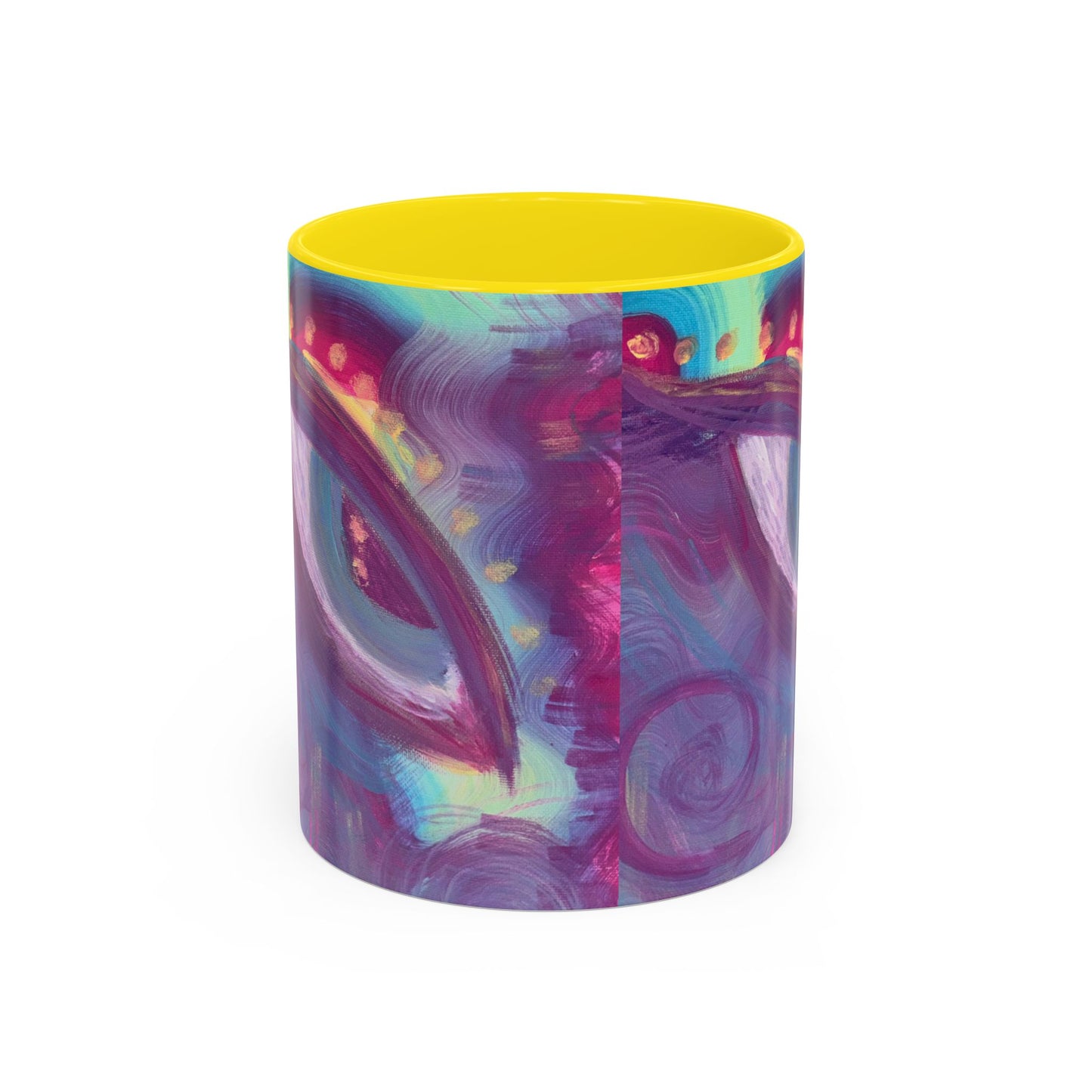 Vibrant Rainbow Accent Coffee Mug - 11oz & 15oz