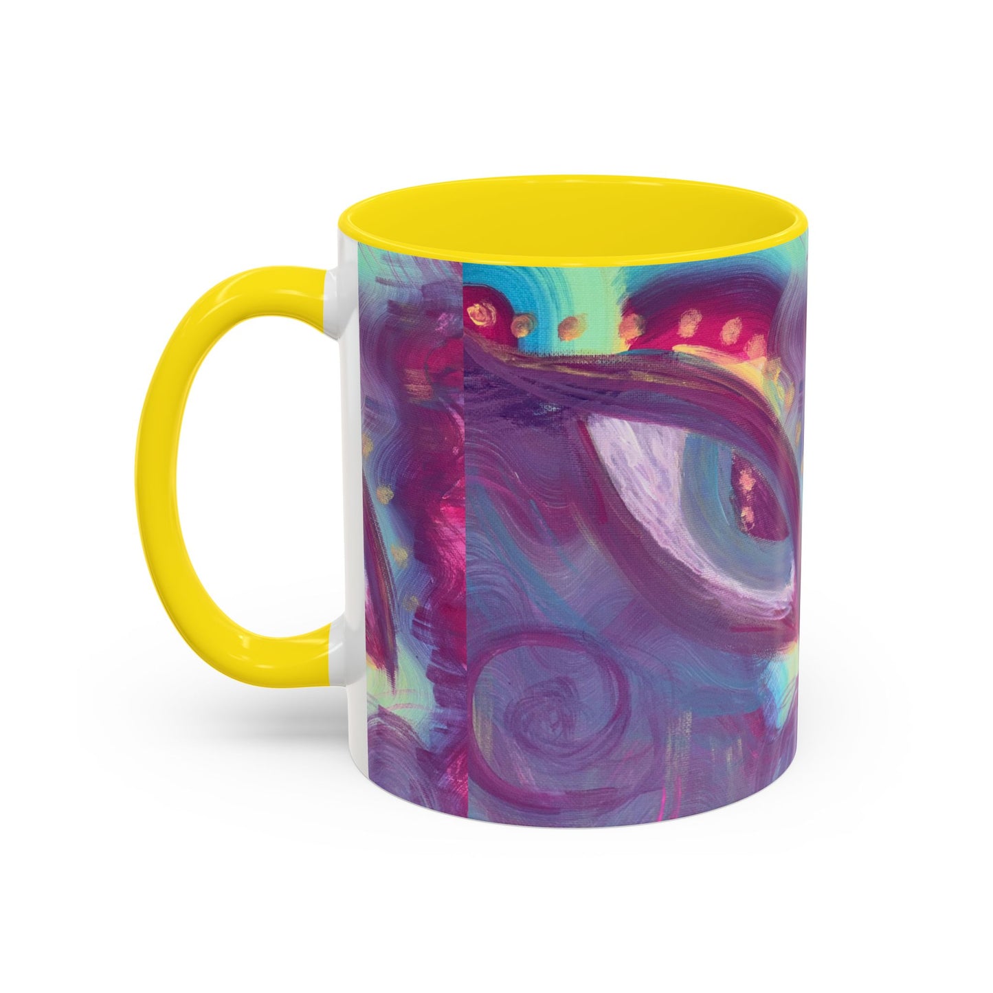 Vibrant Rainbow Accent Coffee Mug - 11oz & 15oz