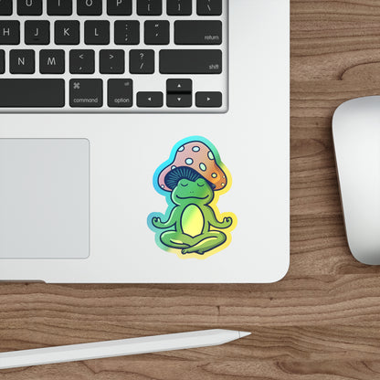 Howi the Meditating Frog - Holo Vinyl Sticker