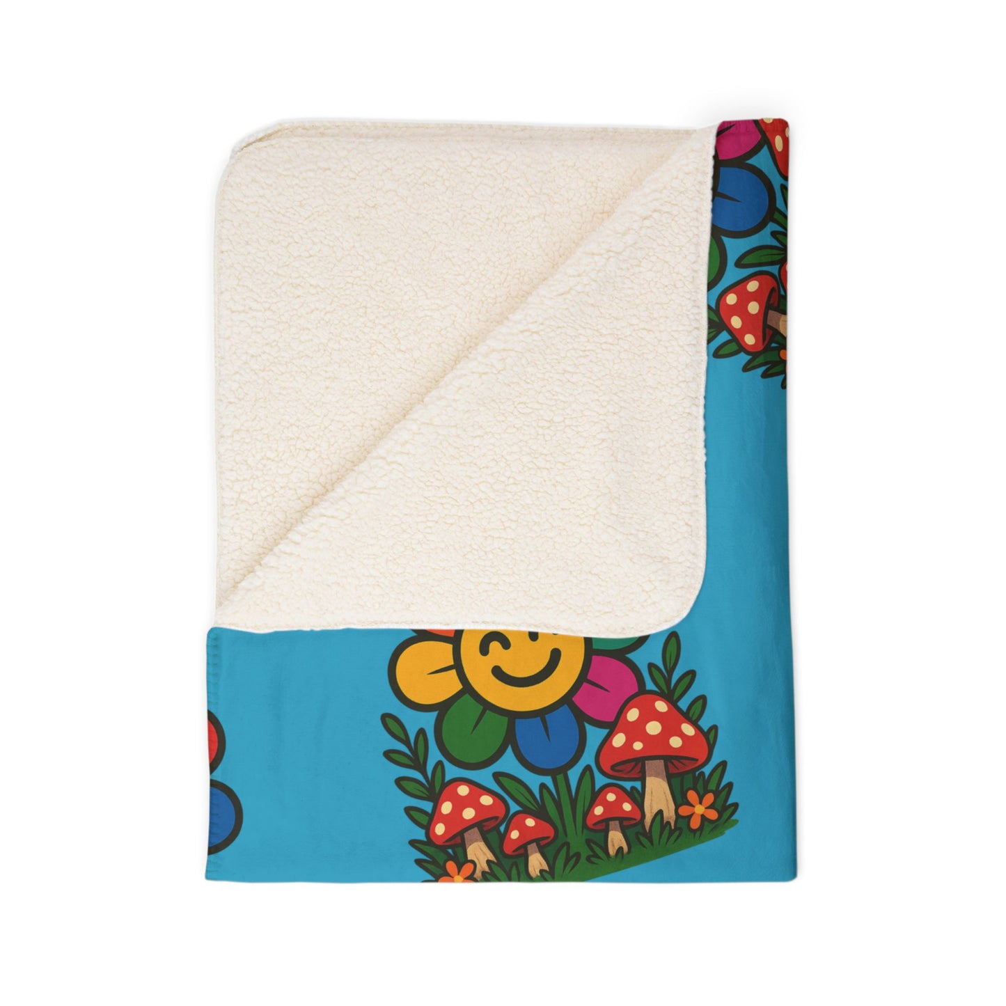 Happy Hippie Sherpa Fleece Blanket