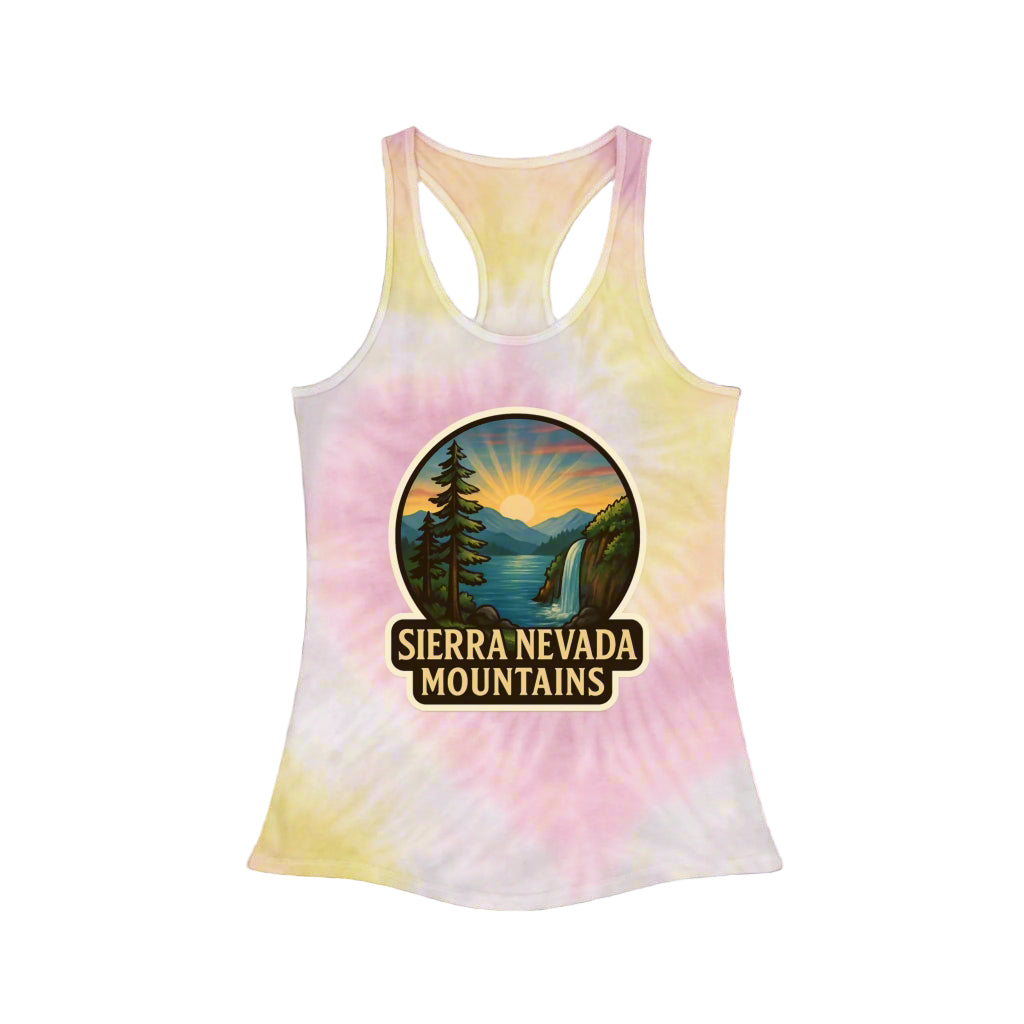 Sierra Nevada Mountains Tie Dye Tank