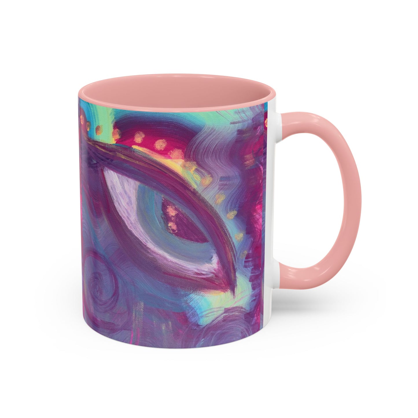 Vibrant Rainbow Accent Coffee Mug - 11oz & 15oz