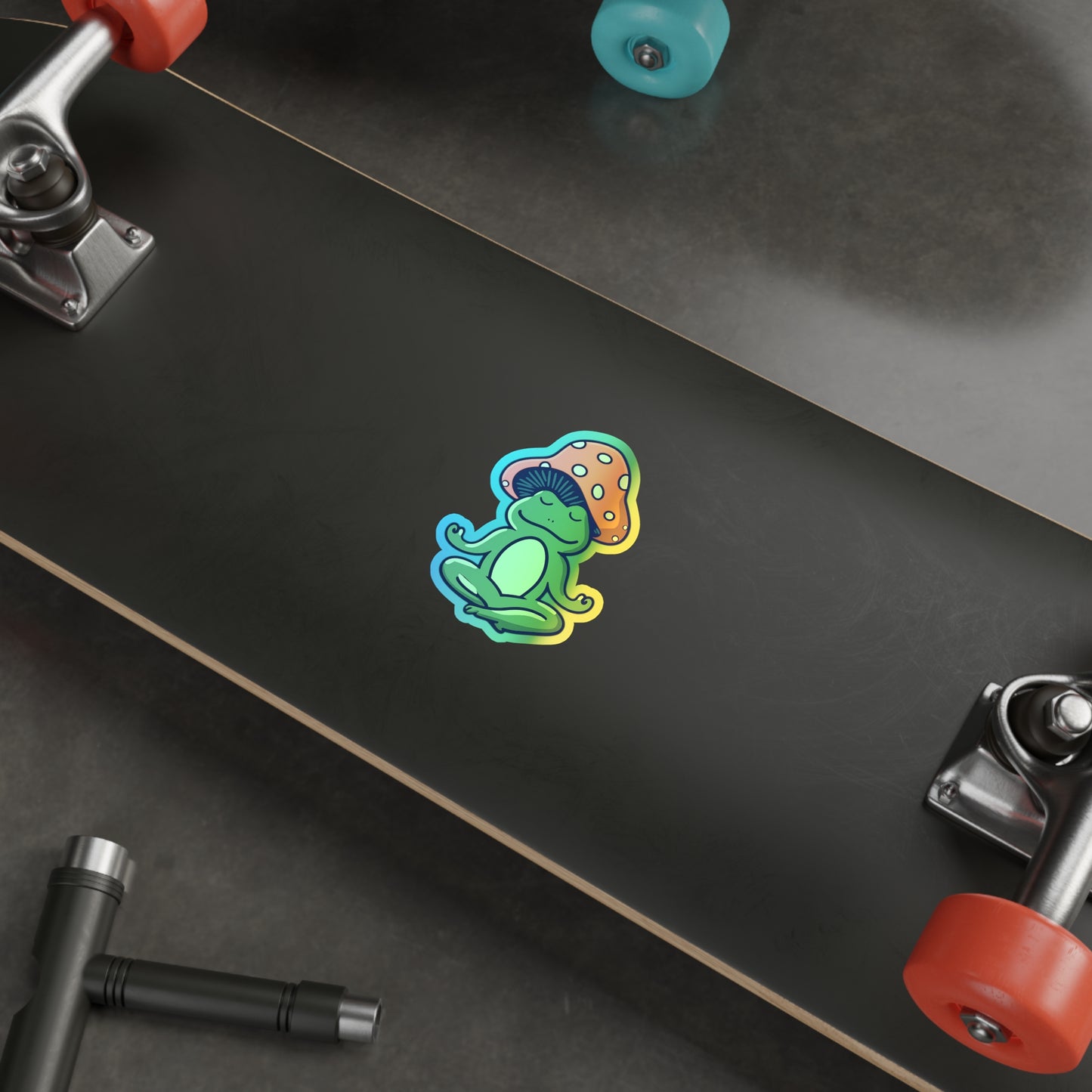 Howi the Meditating Frog - Holo Vinyl Sticker